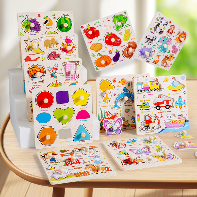 Baby Food Eat - Montessori Wooden Puzzles Toys For Children