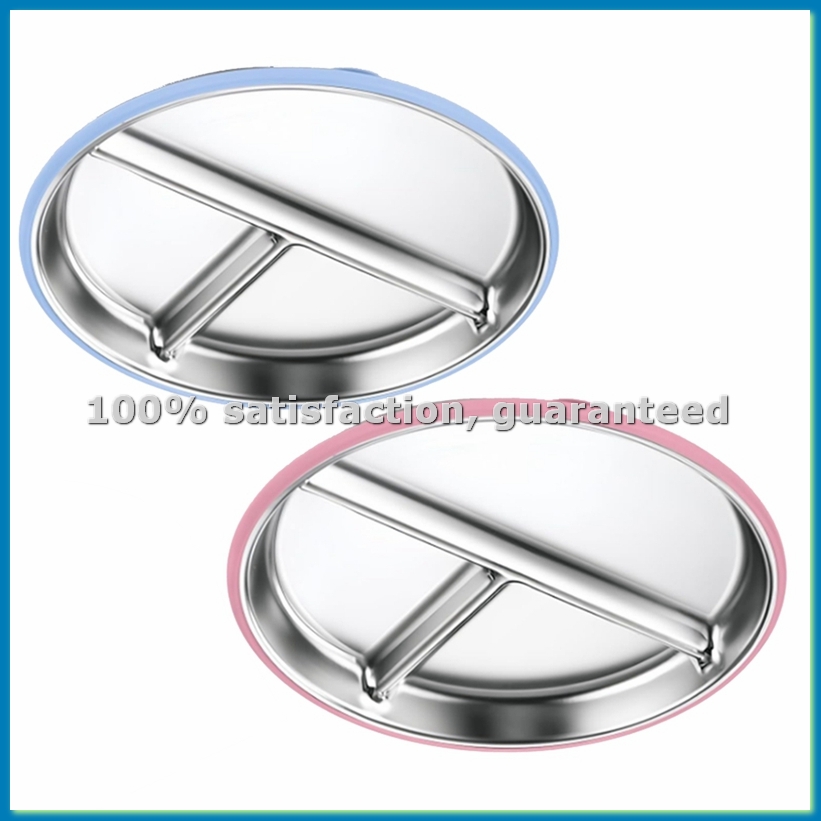 Plate Suction Toddler - 2PCS Stainless Steel Kids Plates 9