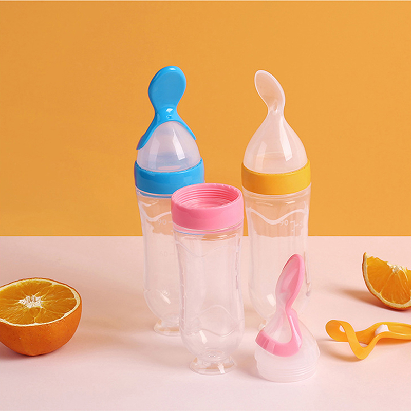 Baby Food Utensil - Squeezing Feeding Bottle Silicone Newborn Baby