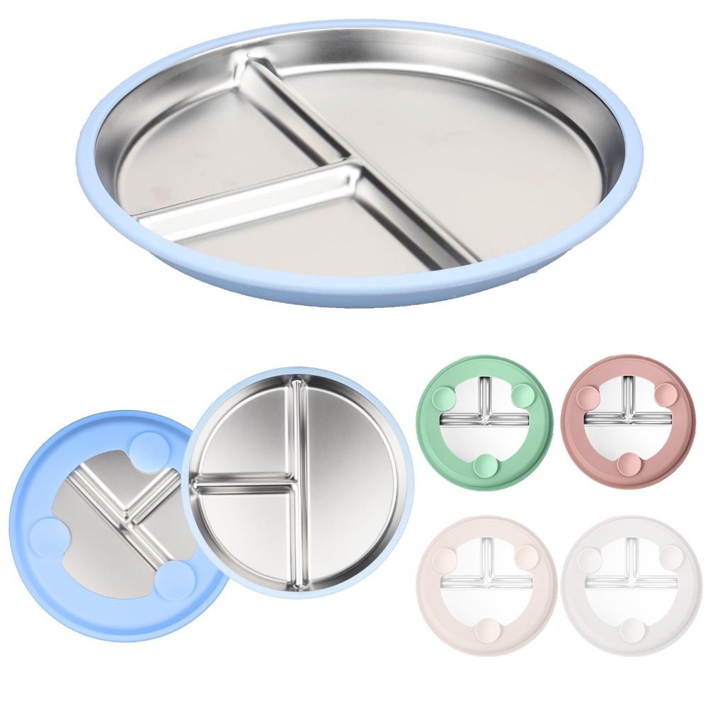 Plate Suction Toddler - Stainless Steel Kids Plate with Suction