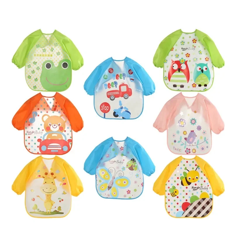 Baby Food Apron - Waterproof EVA Full Sleeve Baby Bibs