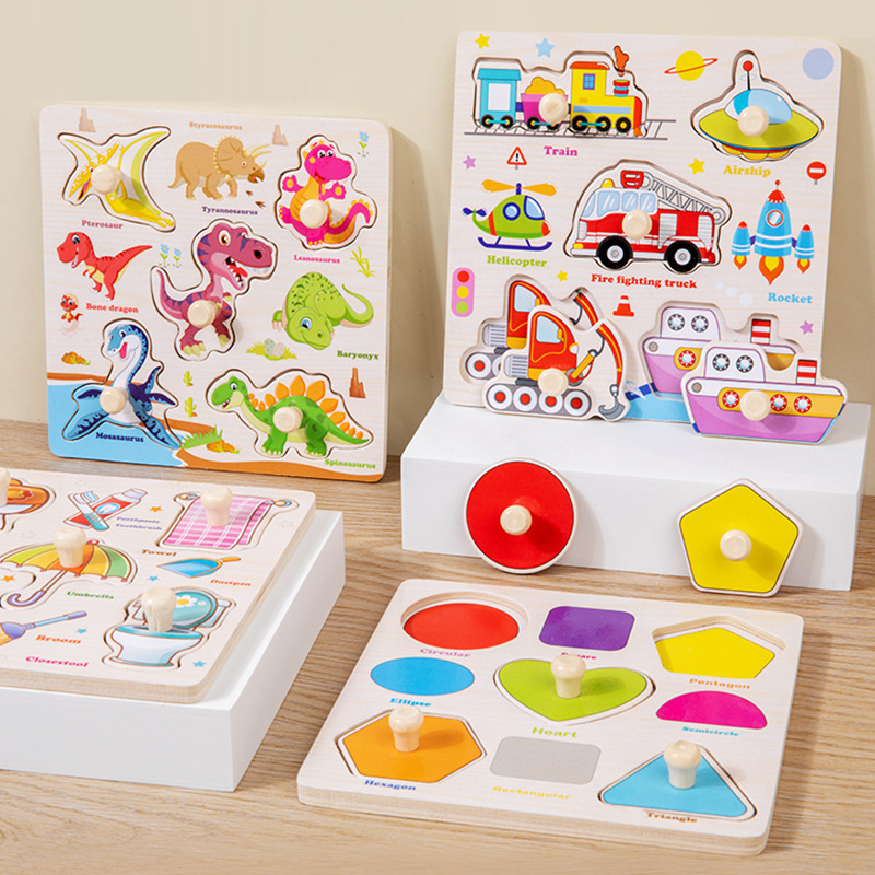 Montessori Wooden Puzzles Toys - Baby Food Eat review and price