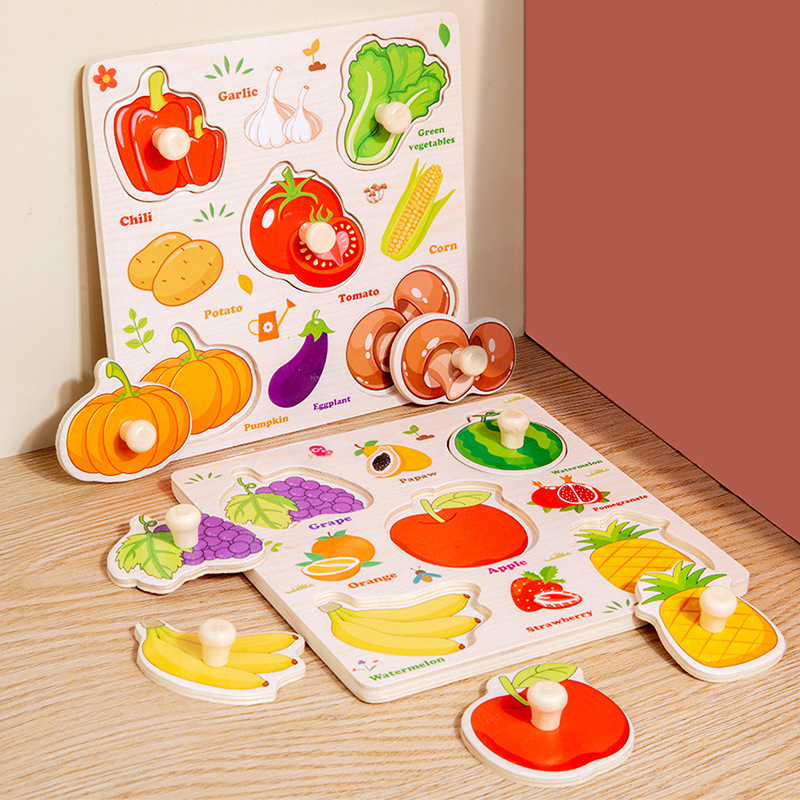 Montessori Wooden Puzzles Toys - Baby Food Eat review and price
