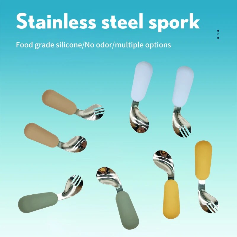 Baby Spoon Fork Set 316 Stainl - Baby Food Utensil review and price