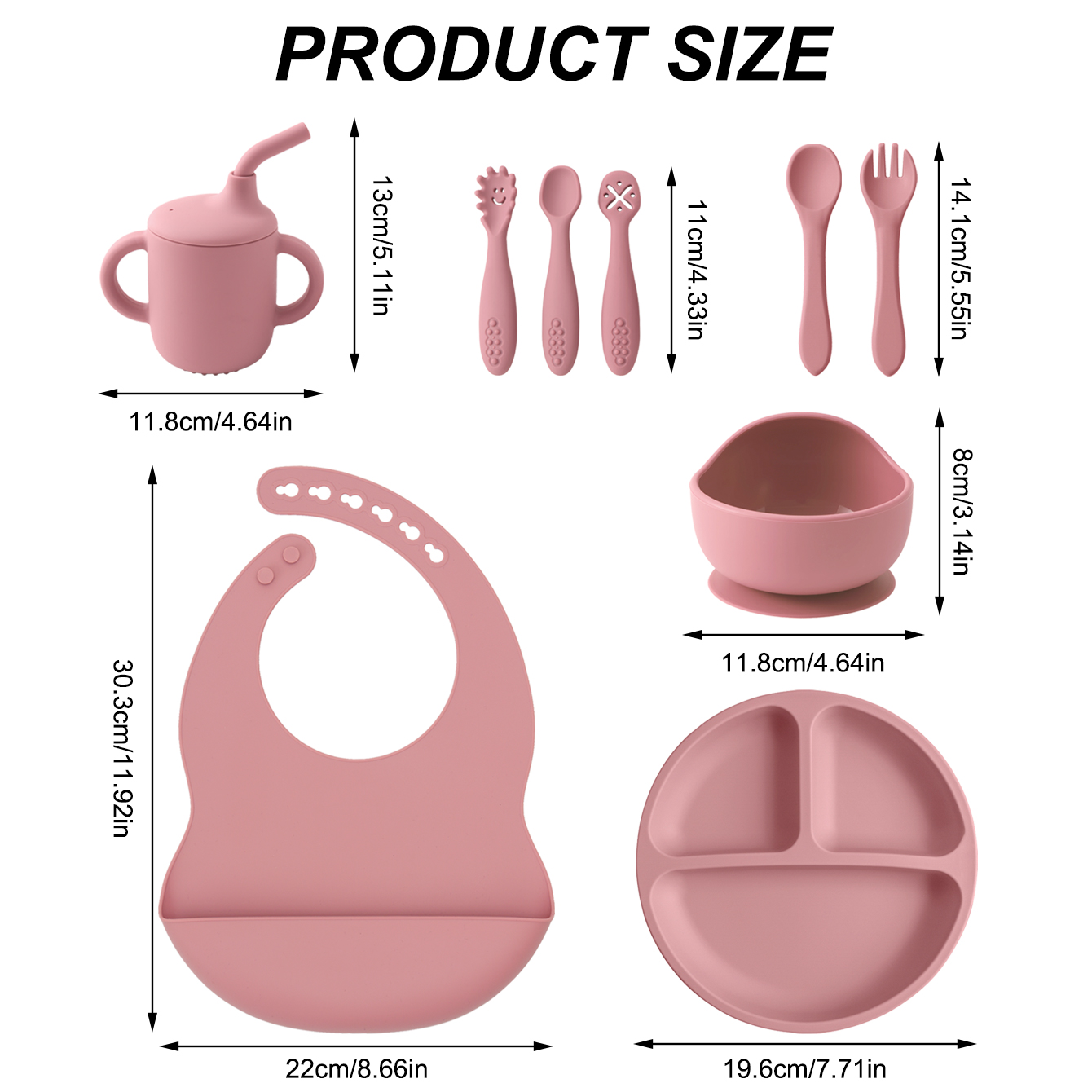 9PCS Silicone Baby Feeding Set - Plate Suction Toddler review and price