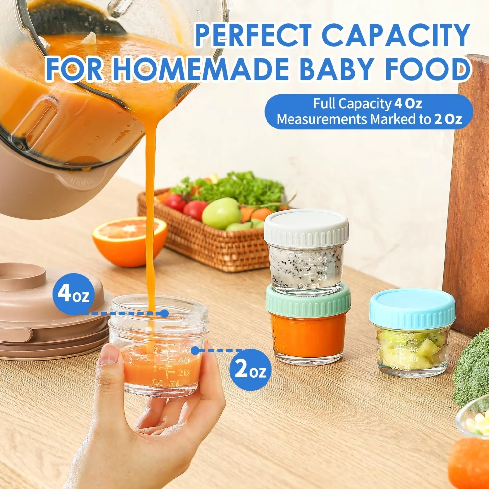6pcs Mason Jar Glass Baby Food - Baby Food In Jar review and price