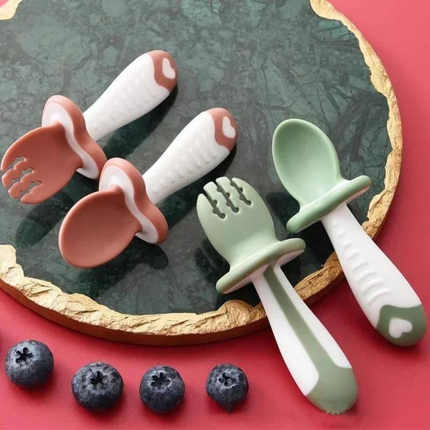 Baby Spoon Fork Silicone Child - Baby Food Utensil review and price