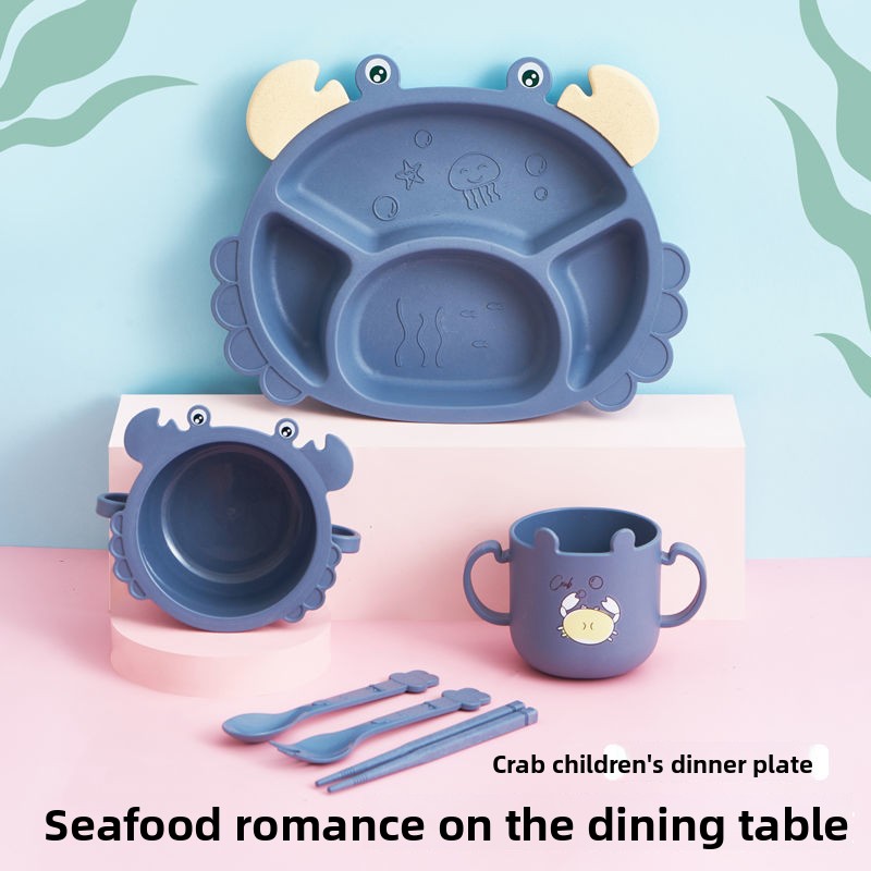 4/6pcsCrabs Children's Plates, - Baby Food Utensils Set review and price