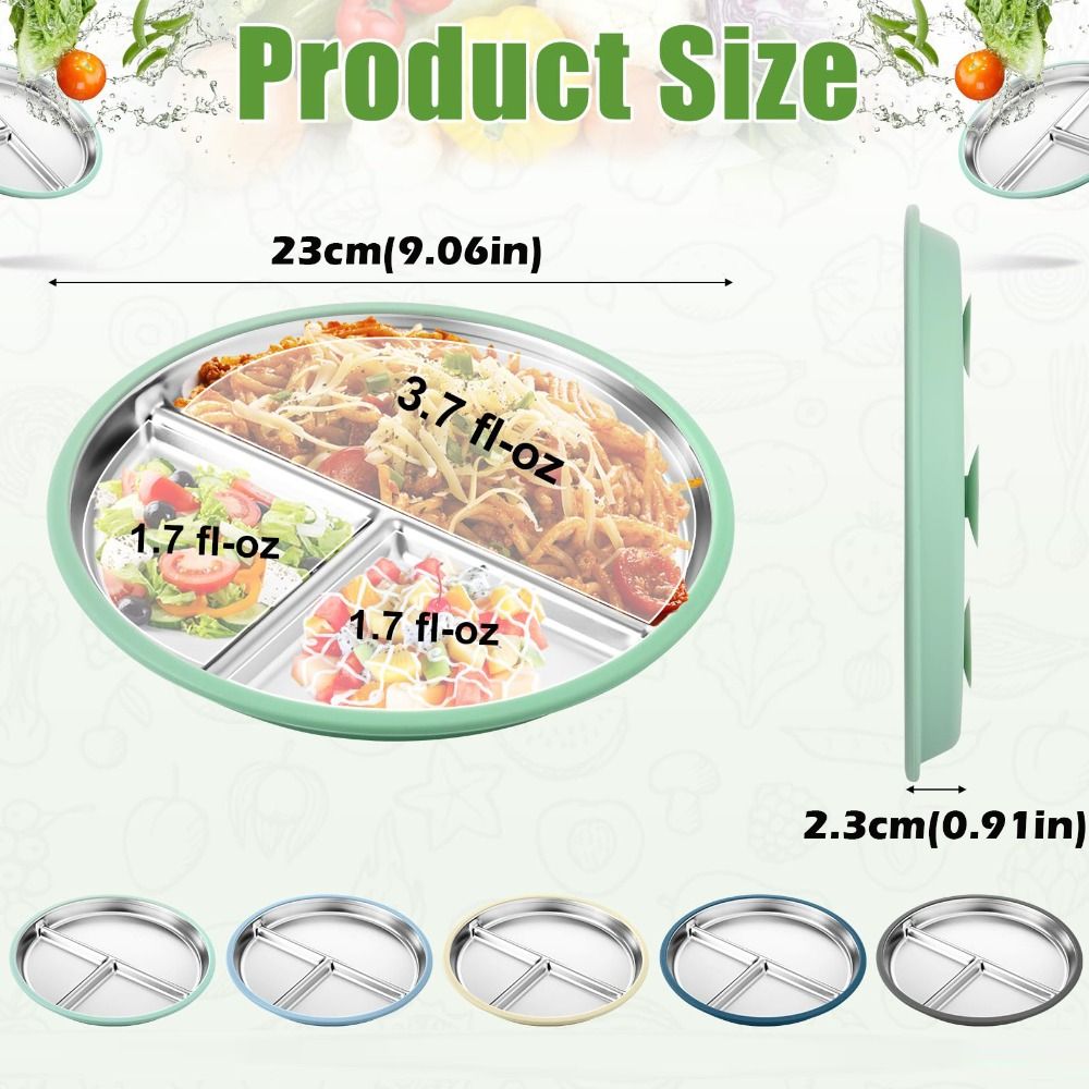 New Stainless Steel Plate with - Plate Suction Toddler review and price