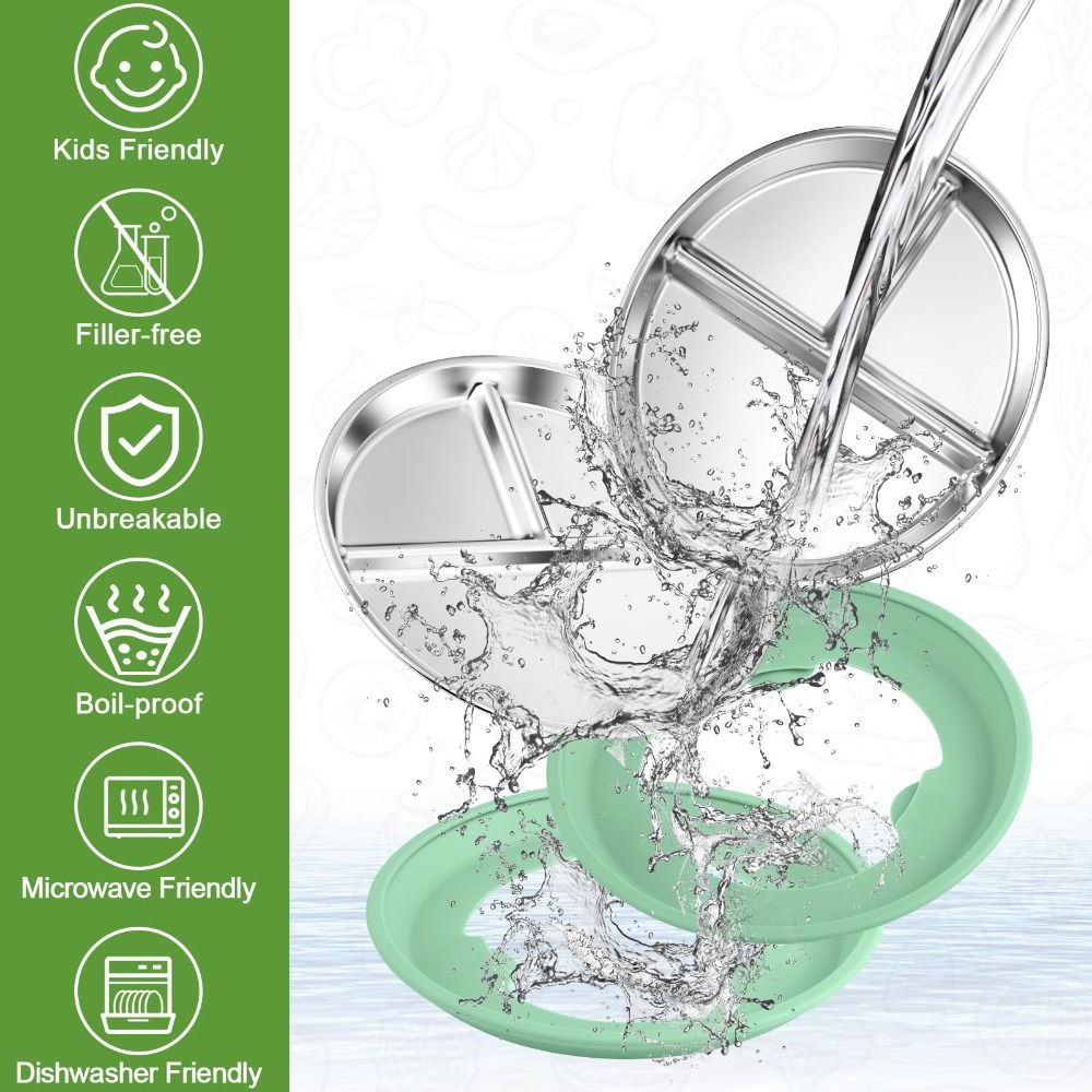 New Stainless Steel Plate with - Plate Suction Toddler review and price
