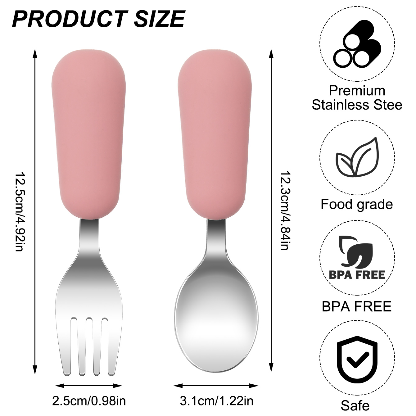 Color Kids 2PCS Stainless Stee - Baby Food Utensils Set review and price