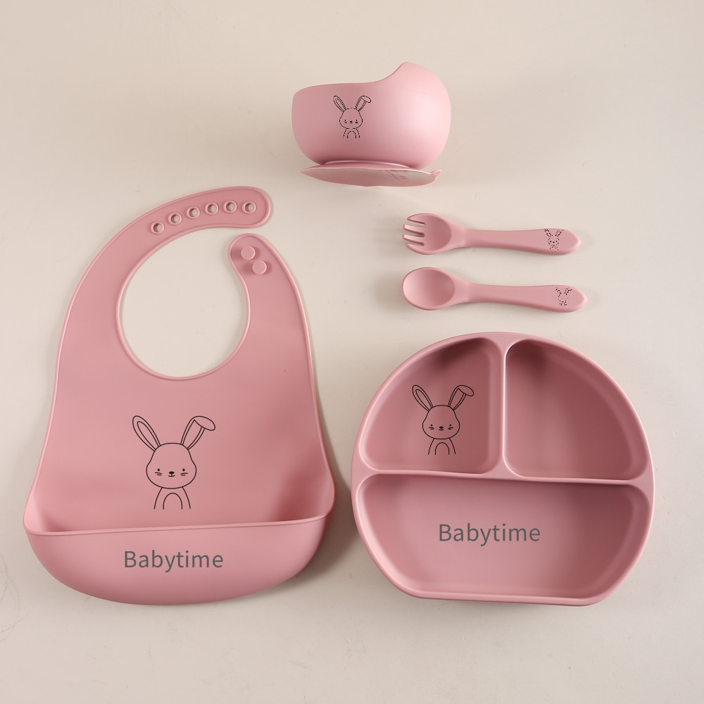 5pcs Bunny Baby Utensils Set,  - Baby Food Utensils Set review and price