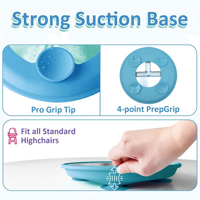 Stainless Steel Plate With Sil - Plate Suction Toddler review and price