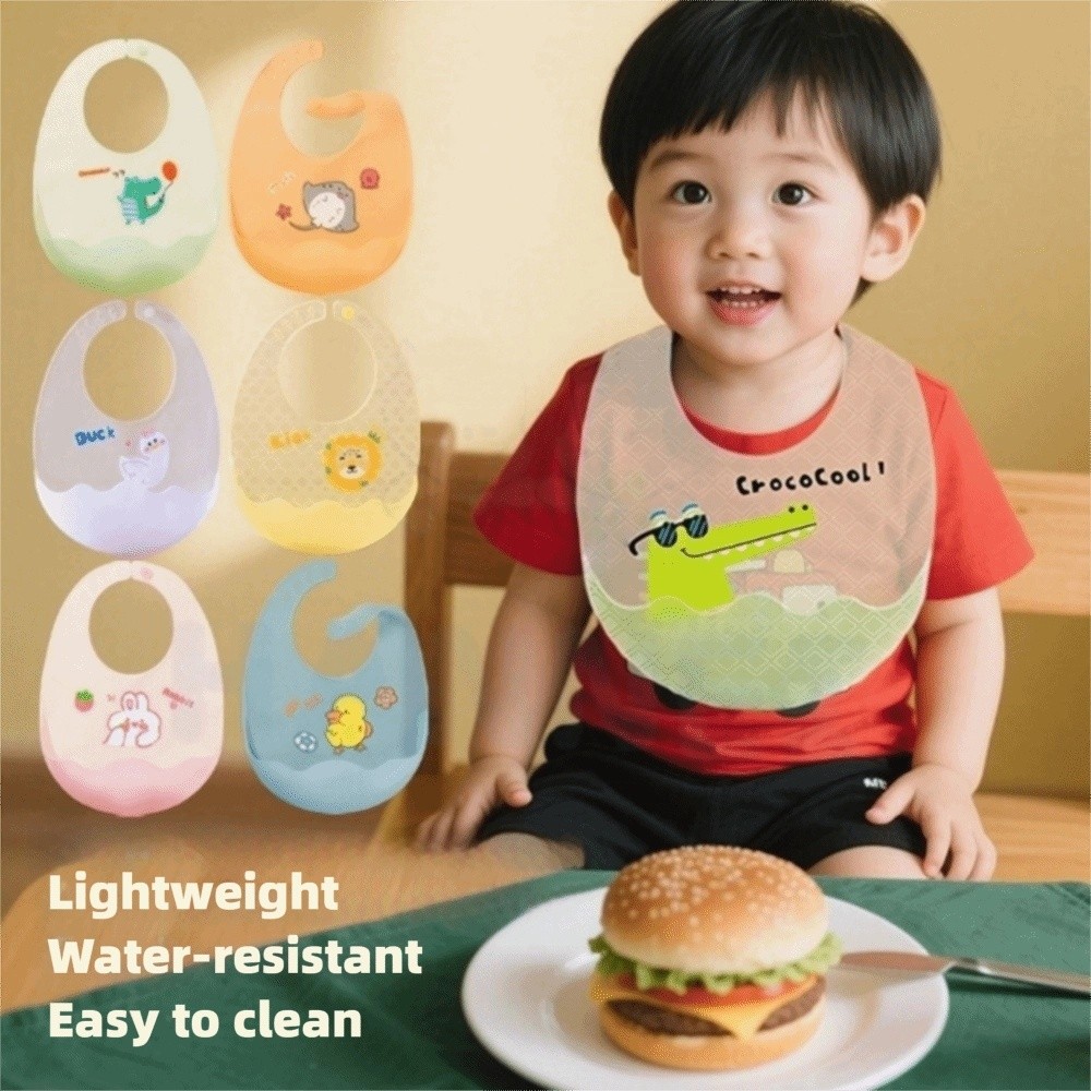 Cute Waterproof Baby Bibs Sili - Baby Food Apron review and price