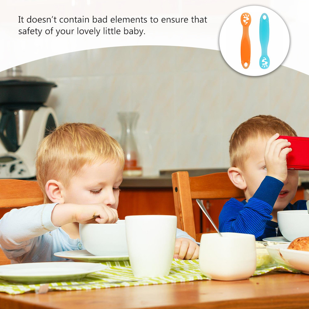 2Pcs Food Grade Silicone Toddl - Baby Food Utensils Set review and price