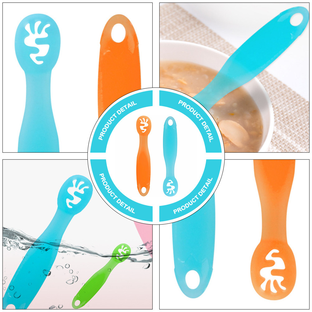 2Pcs Food Grade Silicone Toddl - Baby Food Utensils Set review and price