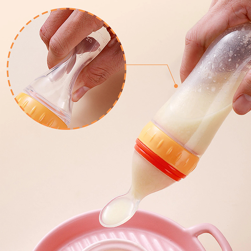 Squeezing Feeding Bottle Silic - Baby Food Utensil review and price