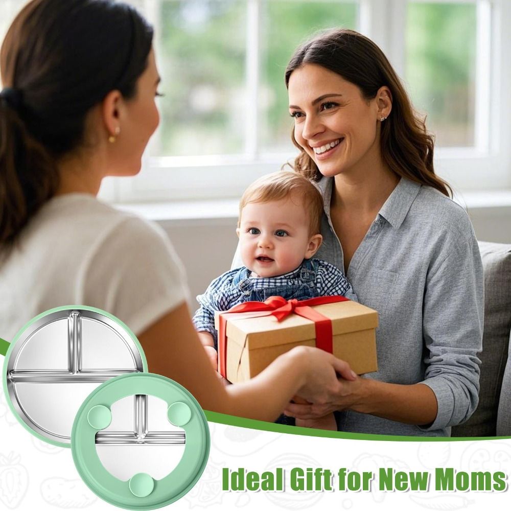Stainless Steel Kids Plate wit - Plate Suction Toddler review and price