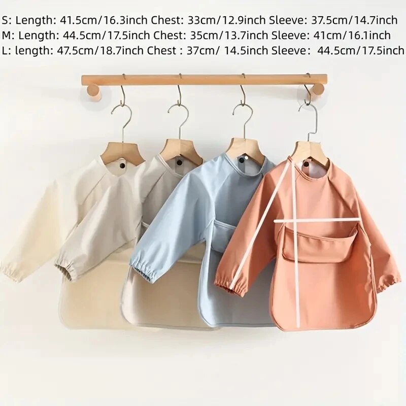 1pcs Solid Color Painting Smoc - Baby Food Apron review and price