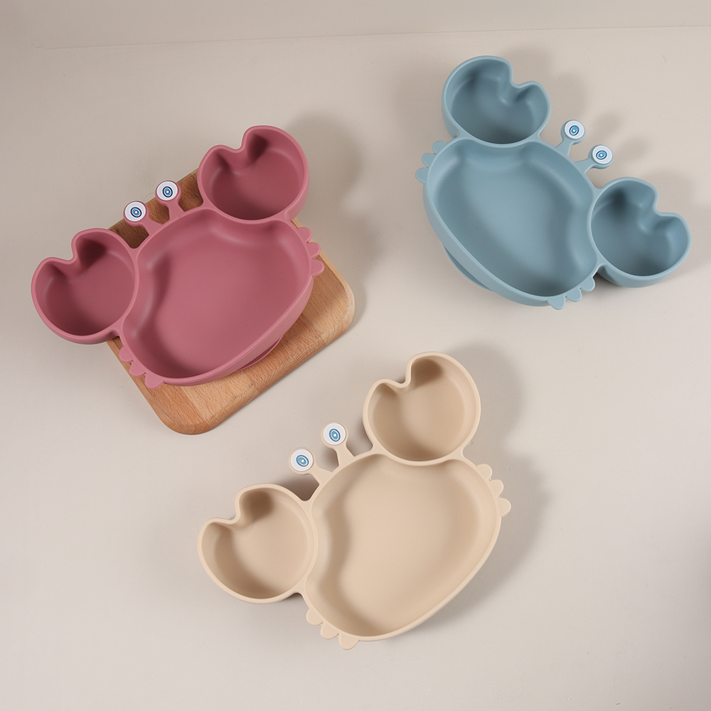 Cute Crab Shaped Silicone Baby - Plate Suction Toddler review and price