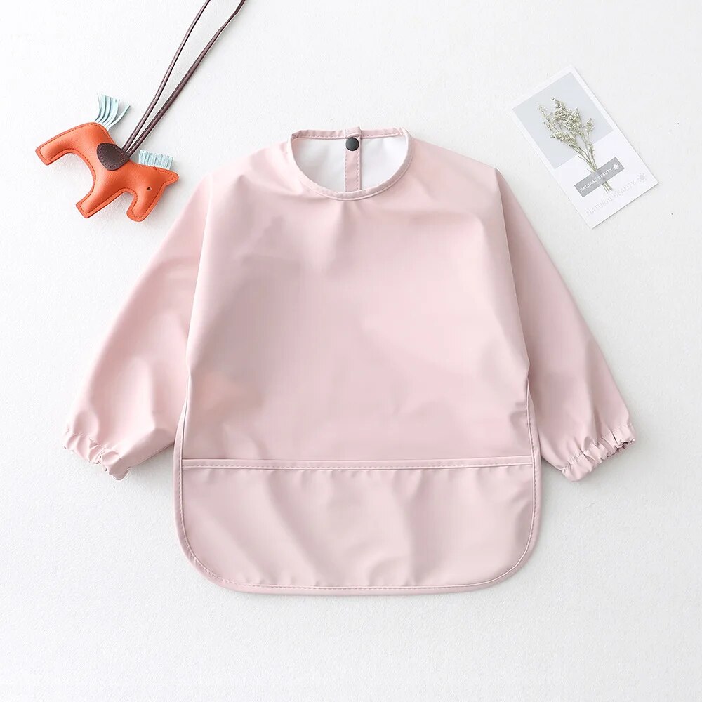 Solid Color Baby Feeding Bibs  - Baby Food Apron review and price