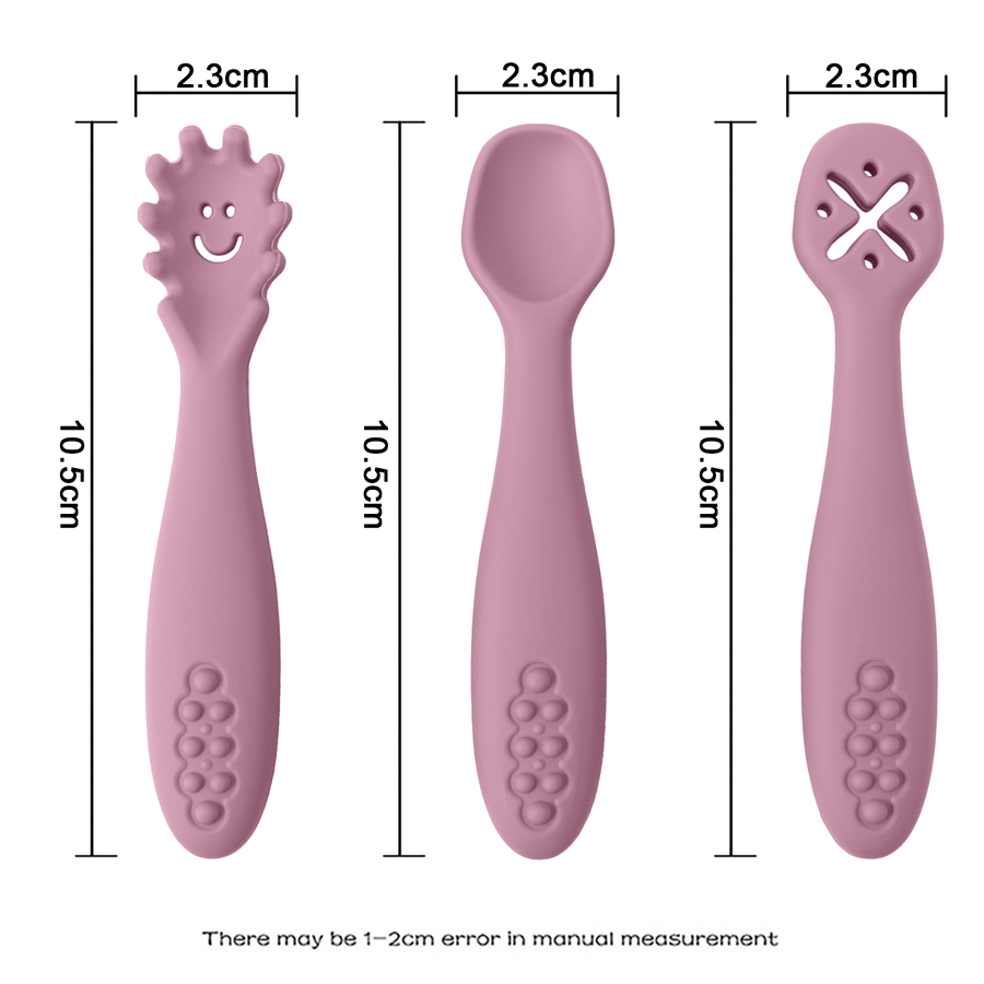 3PCS Silicone Spoon Fork For B - Baby Food Utensils Set review and price