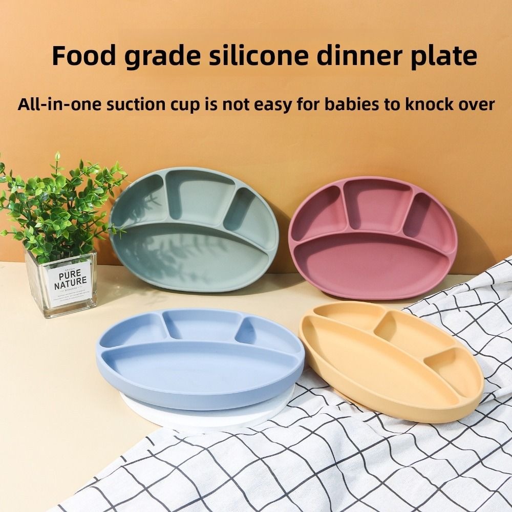 Non-Slip Silicone Divided Plat - Plate Suction Toddler review and price