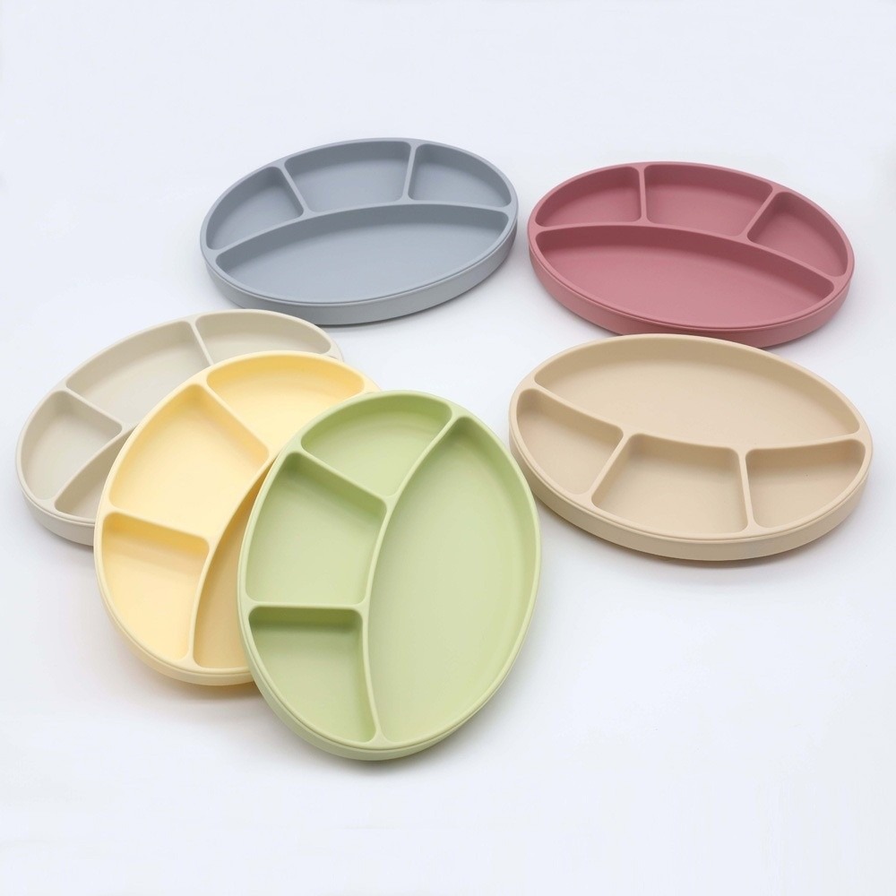 Non-Slip Silicone Divided Plat - Plate Suction Toddler review and price