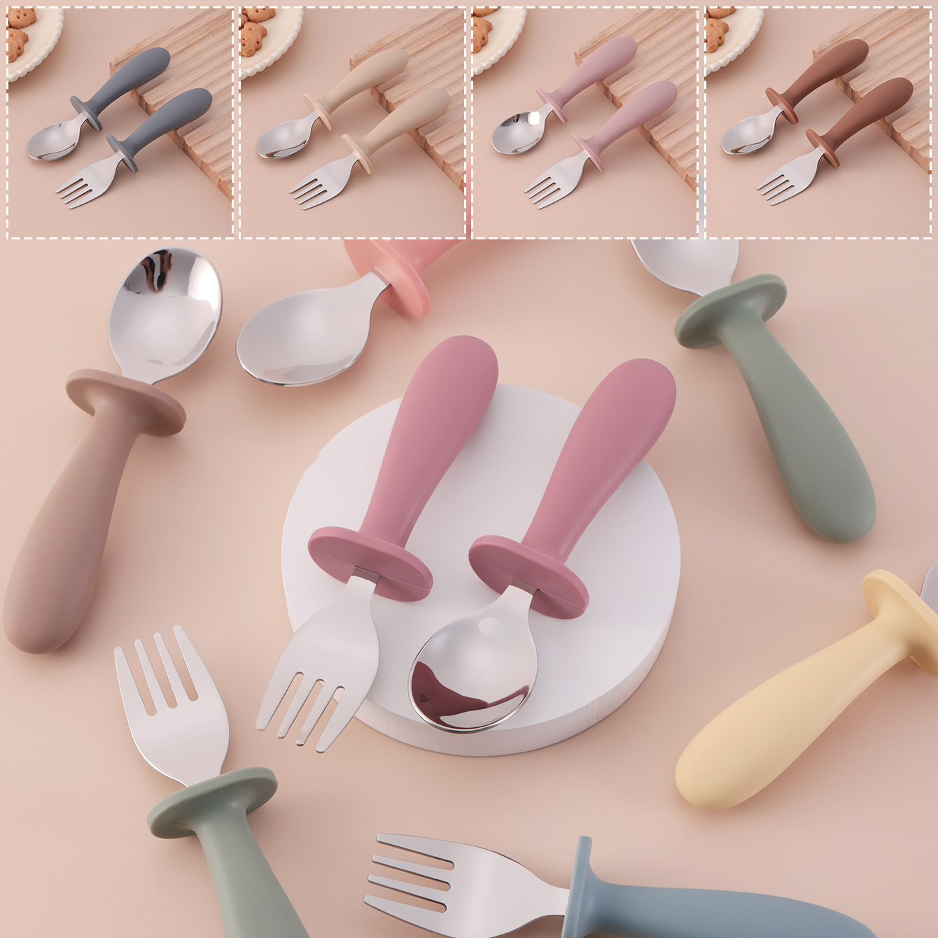 Color Kids 2PCS Stainless Stee - Baby Food Utensils Set review and price