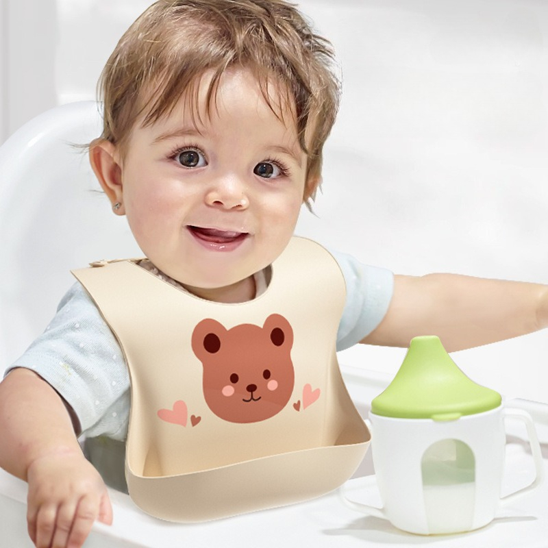 Waterproof Baby Bibs Soft Sili - Baby Food Apron review and price