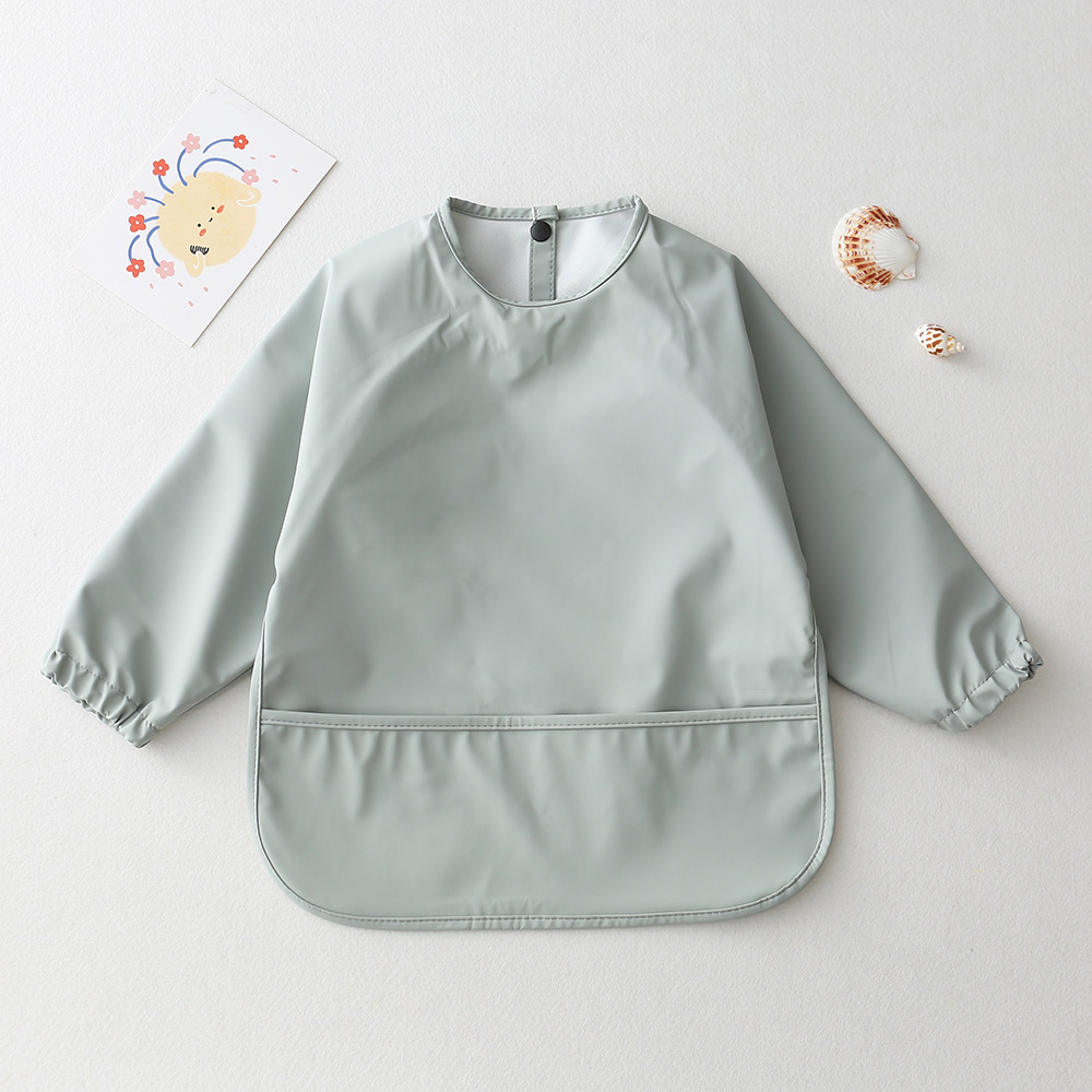 Solid Color Baby Feeding Bibs  - Baby Food Apron review and price