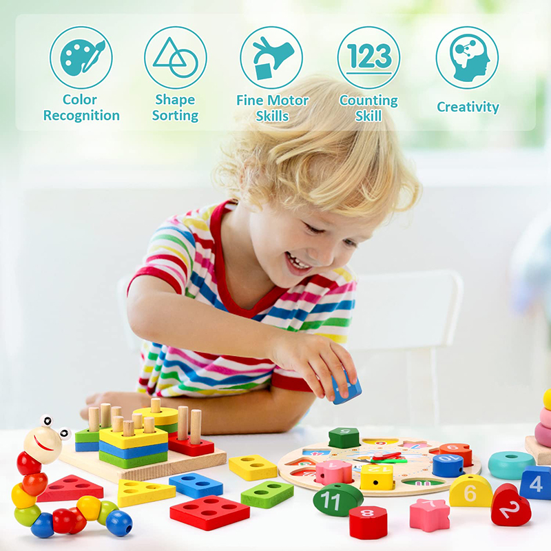 5-6pcs/set Montessori Wooden T - Baby Food Eat review and price