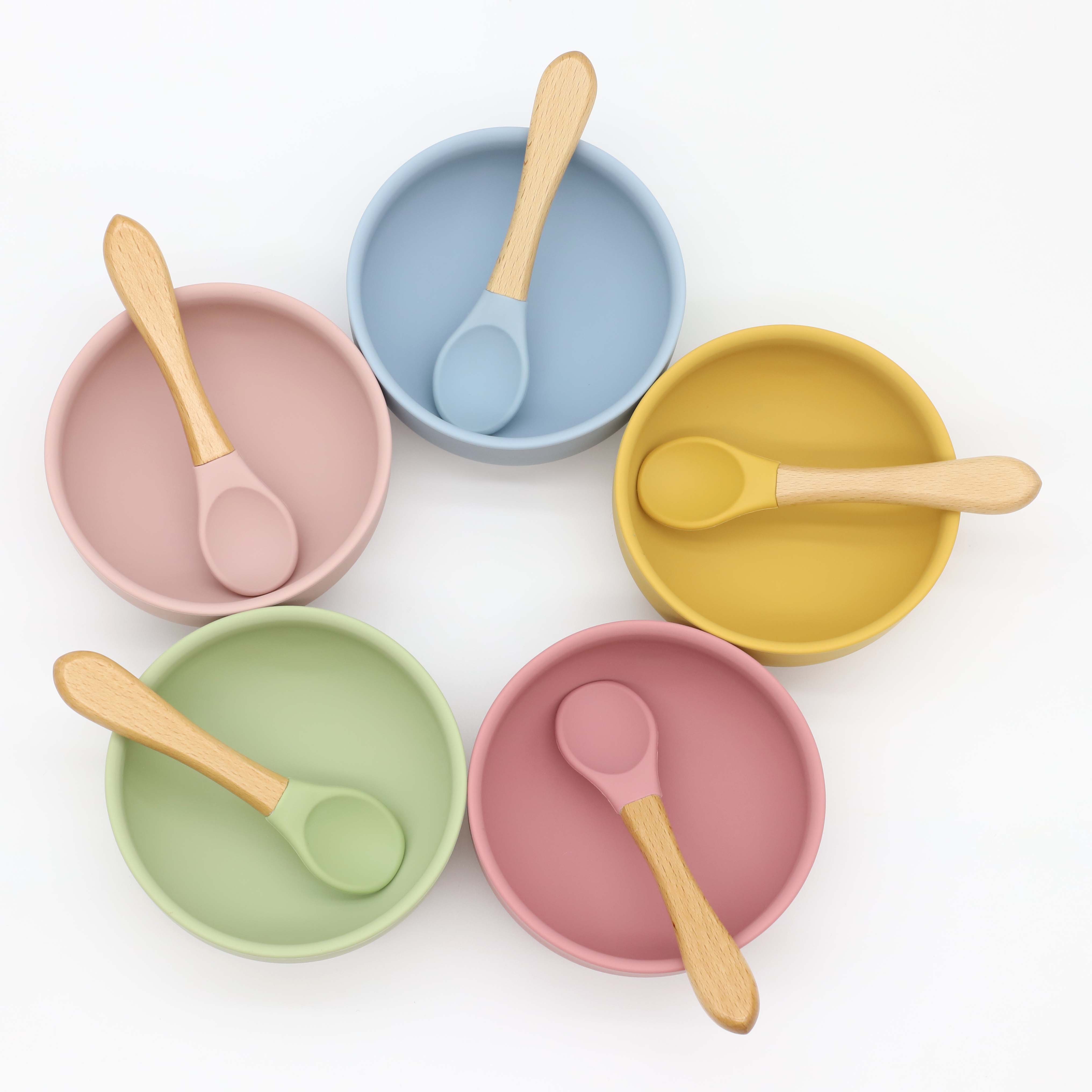 Silicone bowl with suction cup - Baby Food Utensils Set review and price