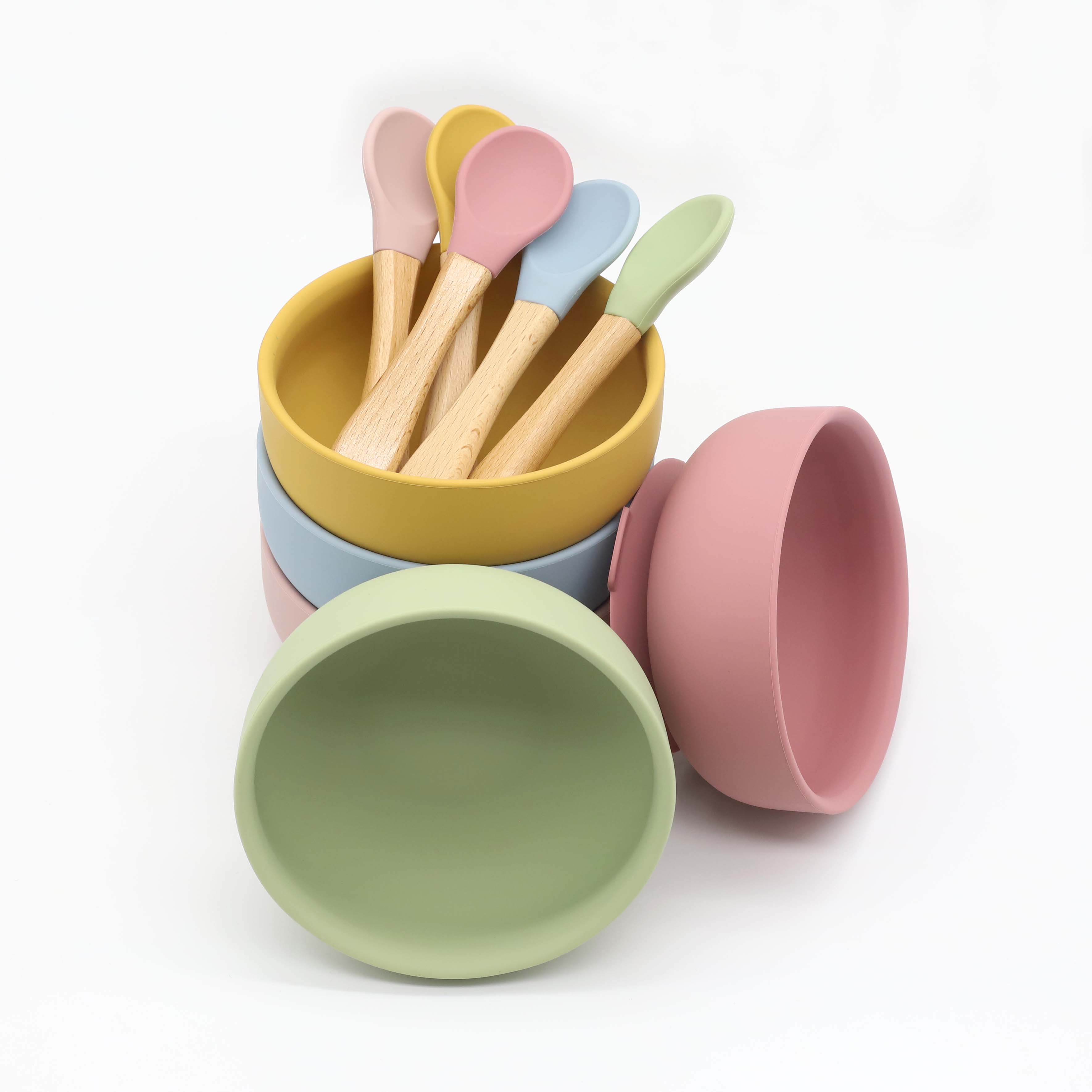 Silicone bowl with suction cup - Baby Food Utensils Set review and price