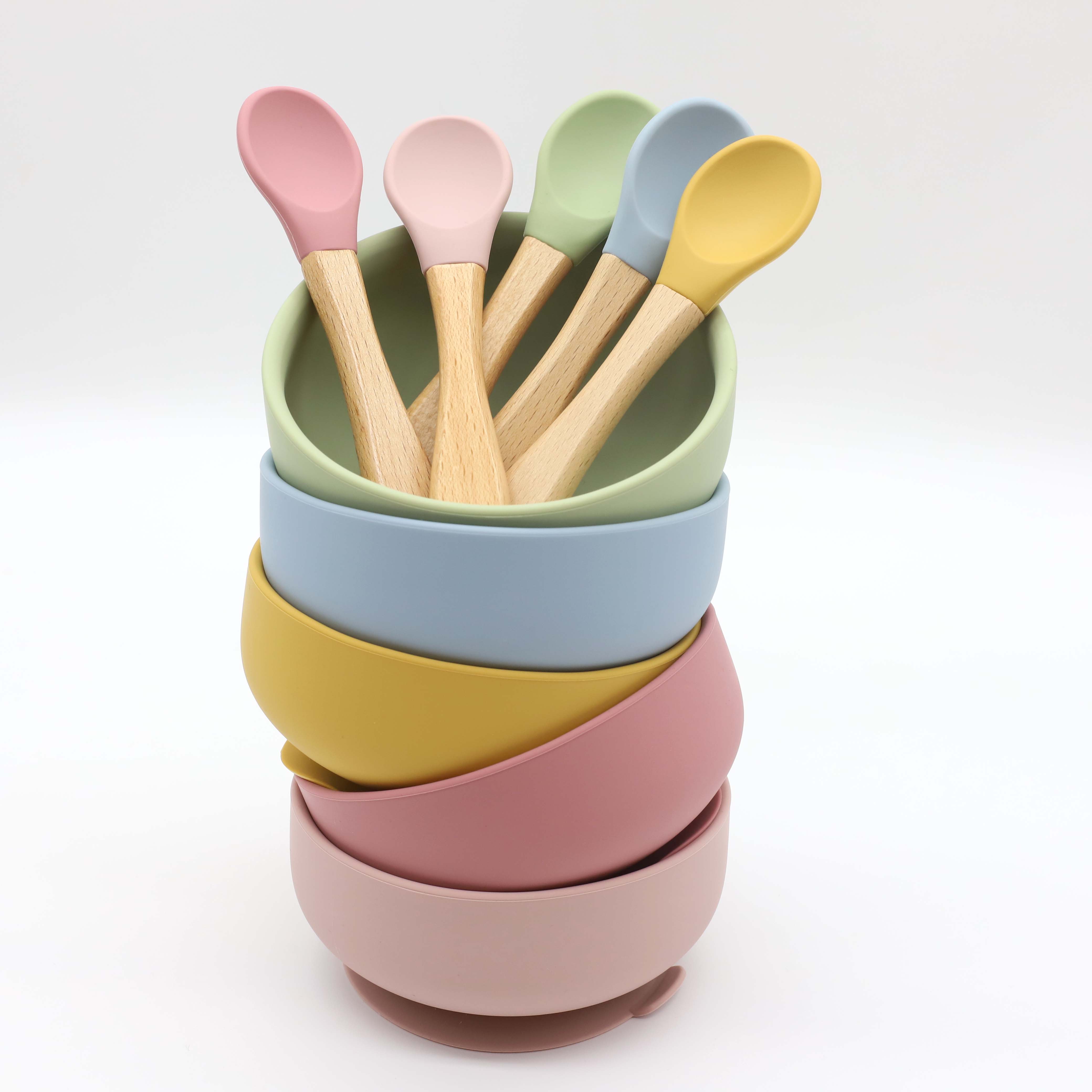 Silicone bowl with suction cup - Baby Food Utensils Set review and price