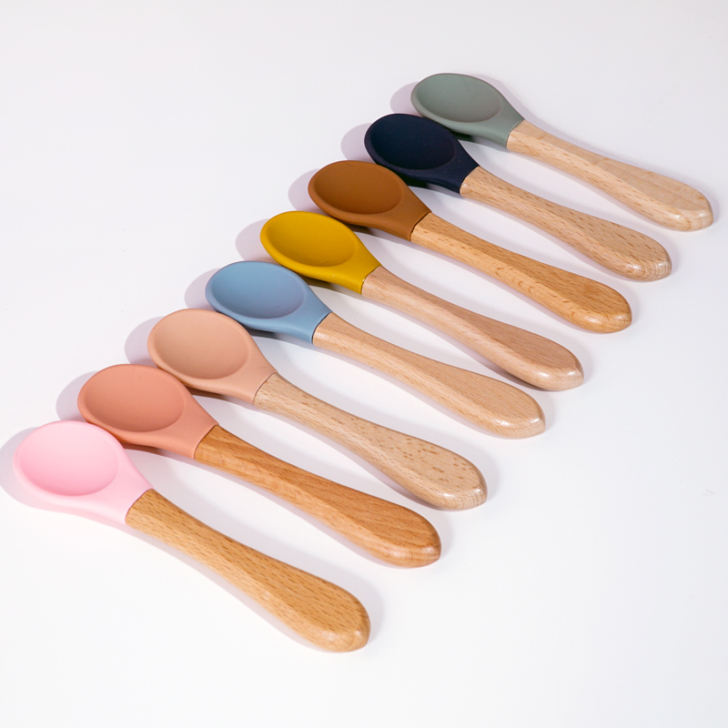 Feeding Wooden Handle Silicone - Baby Food Utensil review and price