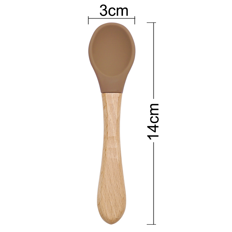Feeding Wooden Handle Silicone - Baby Food Utensil review and price