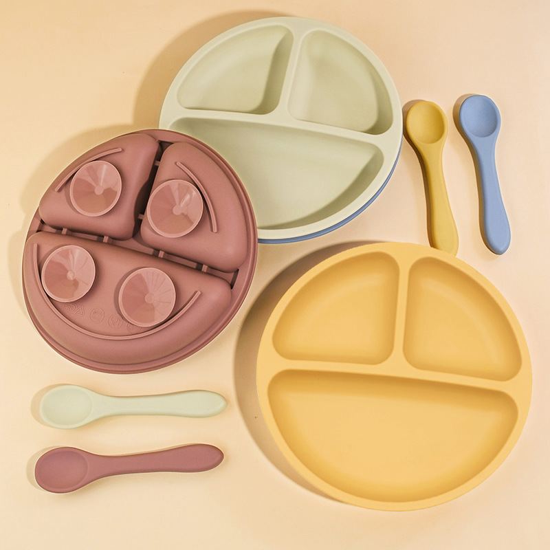 5Pcs Silicone Baby Feeding Set - Plate Suction Toddler review and price