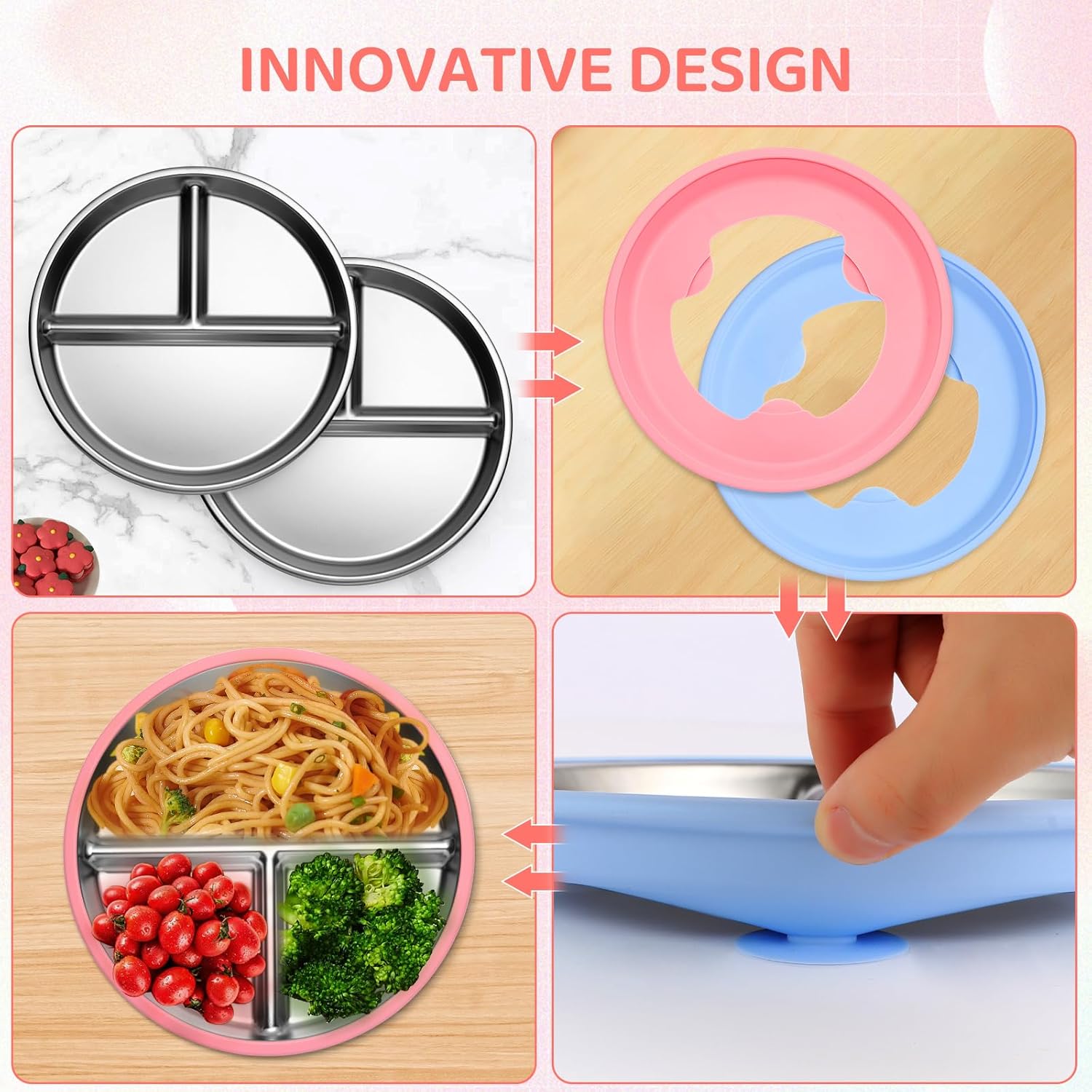 9 Inch Stainless Steel Toddler - Plate Suction Toddler review and price