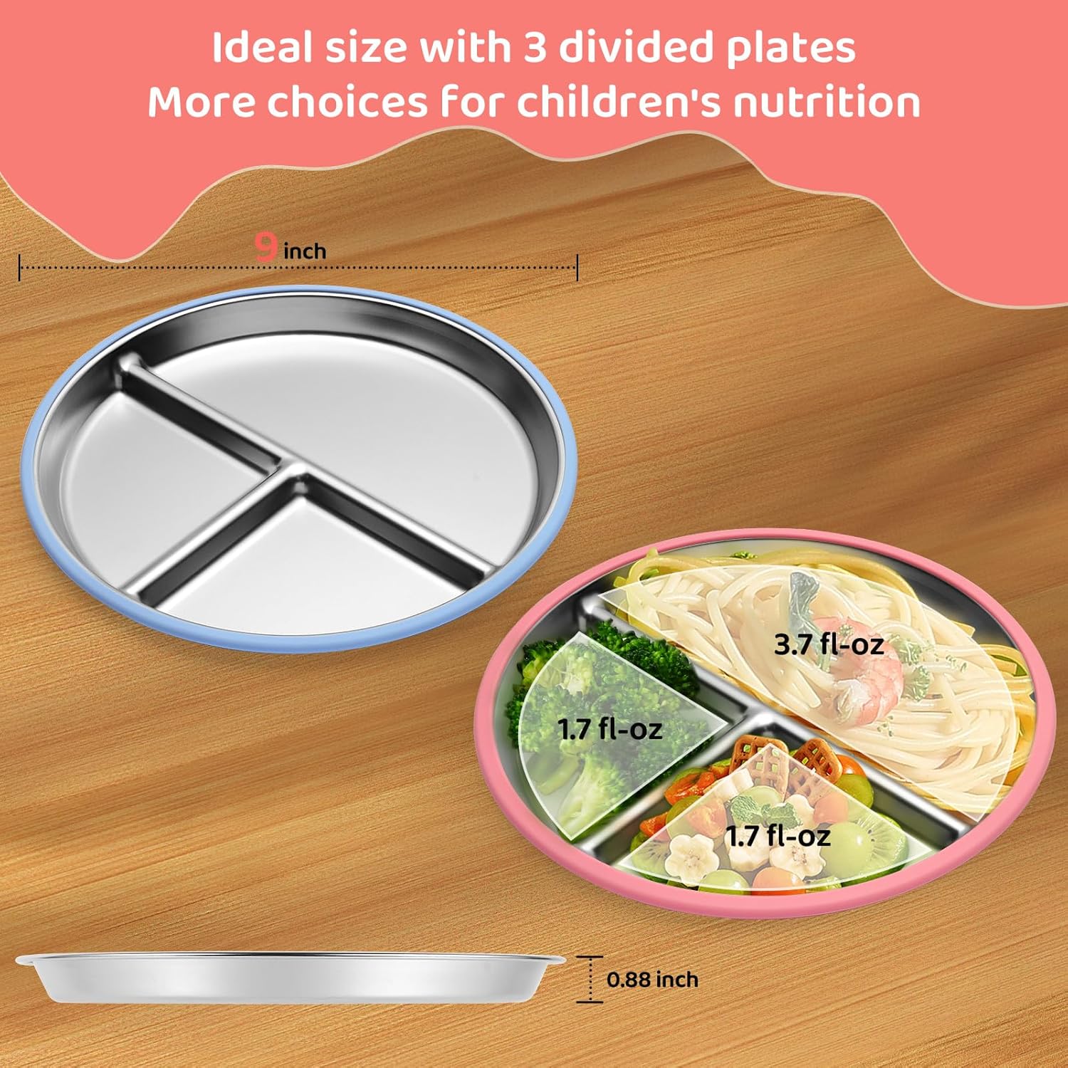 9 Inch Stainless Steel Toddler - Plate Suction Toddler review and price