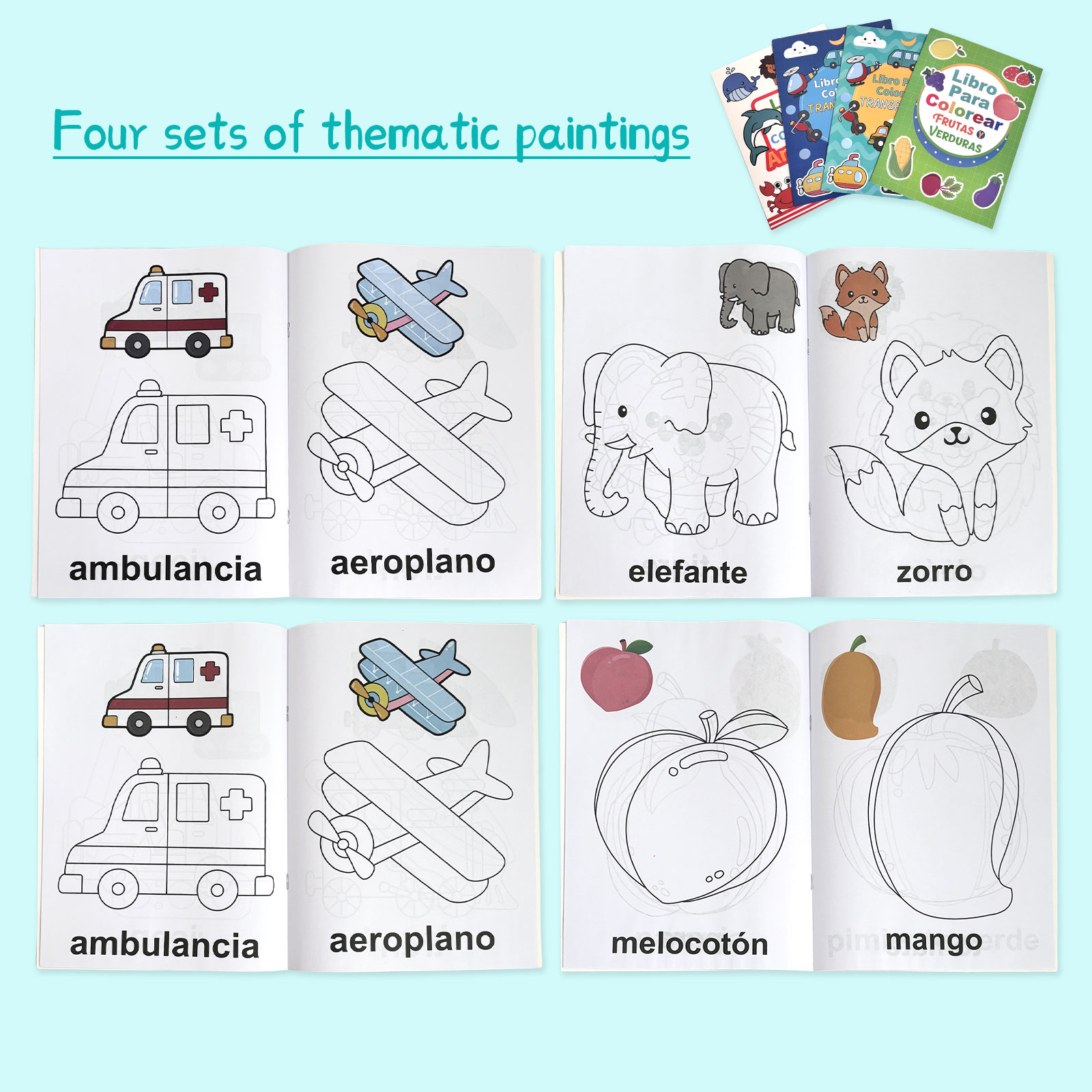 4 Pack Spanish Vocabulary Colo - Baby Food Age review and price