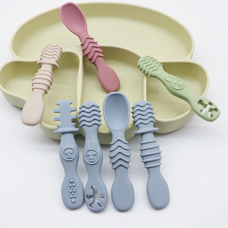 4pcs silicone baby food spoon, - Baby Food For 6 Months review and price