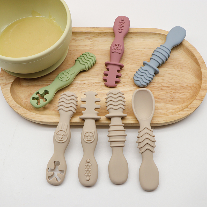 4pcs silicone baby food spoon, - Baby Food For 6 Months review and price