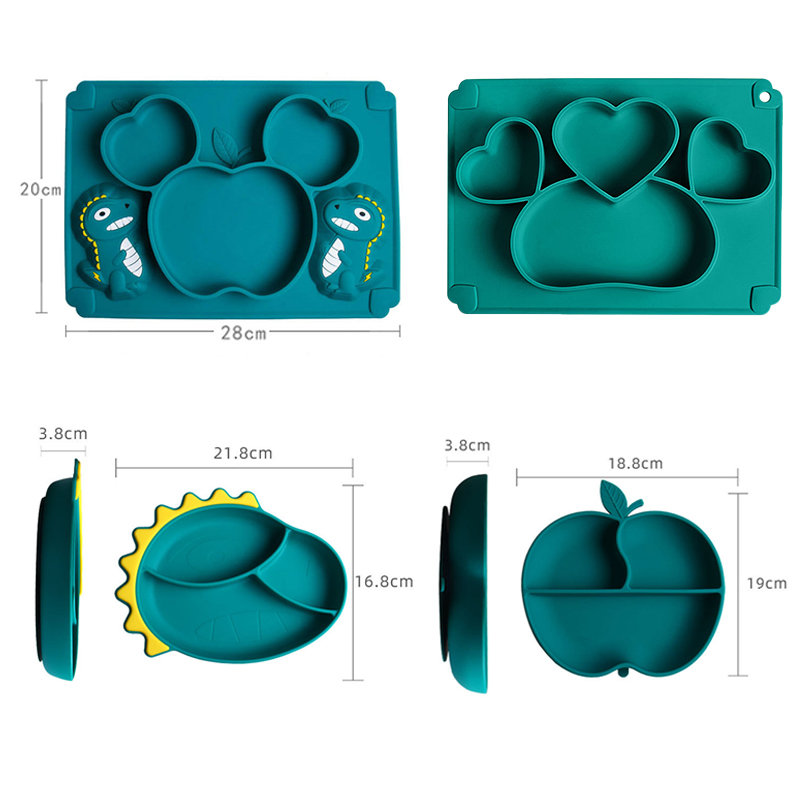 Baby Dinosaur Silicone Tablewa - Baby Food Utensils Set review and price