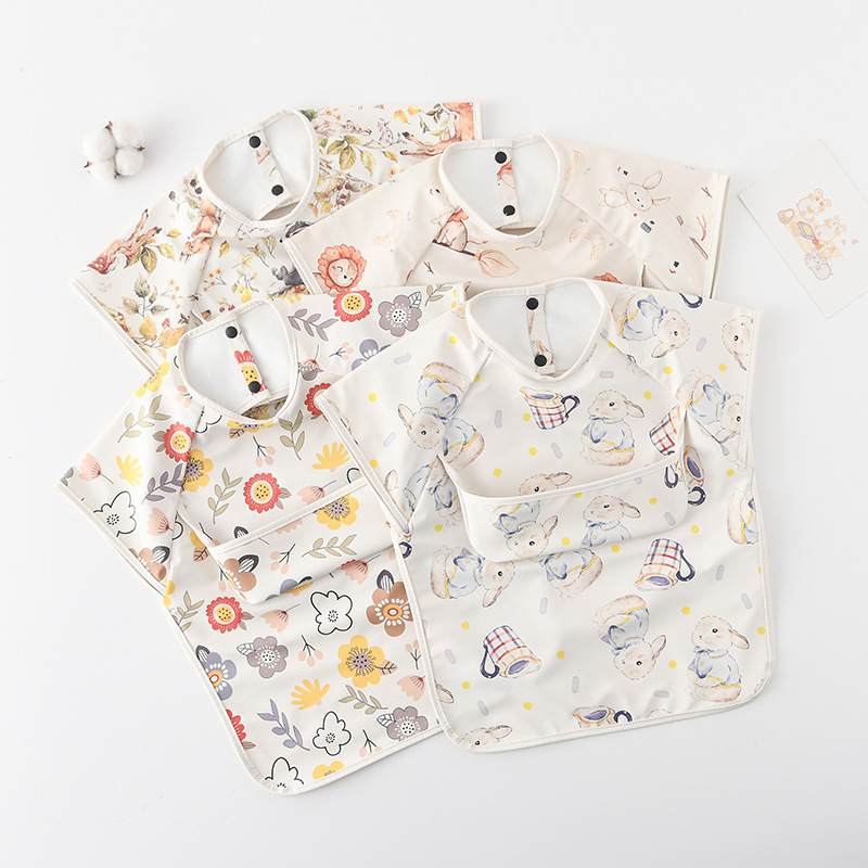 Newborn Baby Bibs Blouse Water - Baby Food Apron review and price